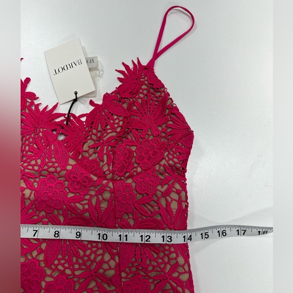 BARDOT Tayla Lace Dress Pink Beetroot New With Tags Size US Small 6 - Picture 10 of 16